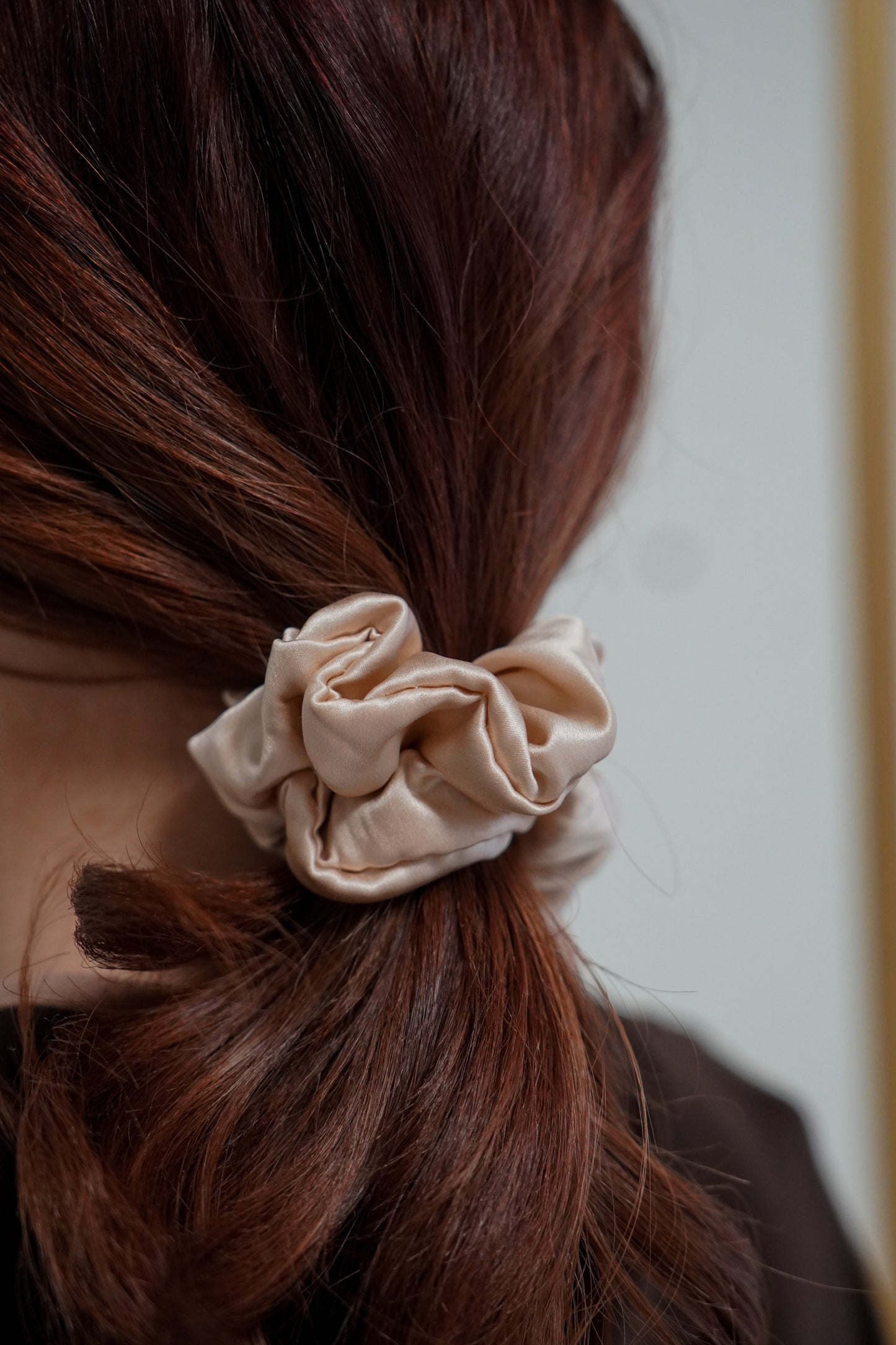 SCRUNCHIES SATIN CHAMPAGNE ROSE - COUSUS PAR CHLOÉ